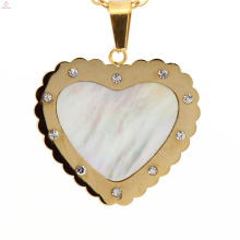 Colgantes de moda del corazón del estilo de oro plata nuevo colgante del encanto 316l